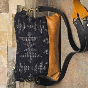 Stylish Rais Case Black and Brown Women's Bag